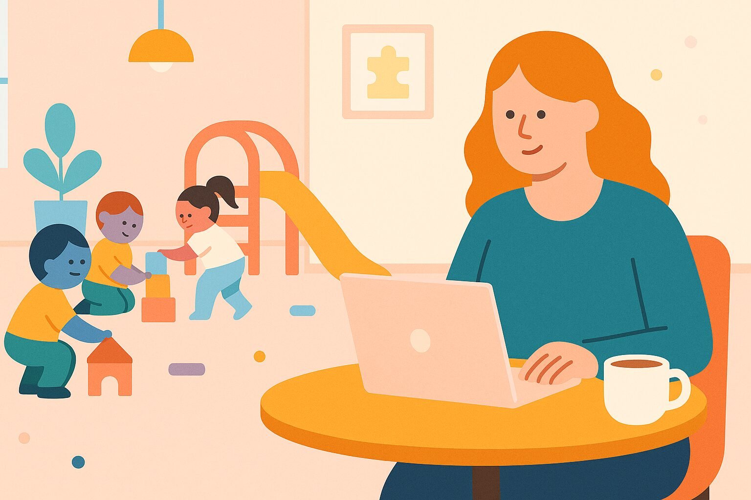 play cafe mom remote work
